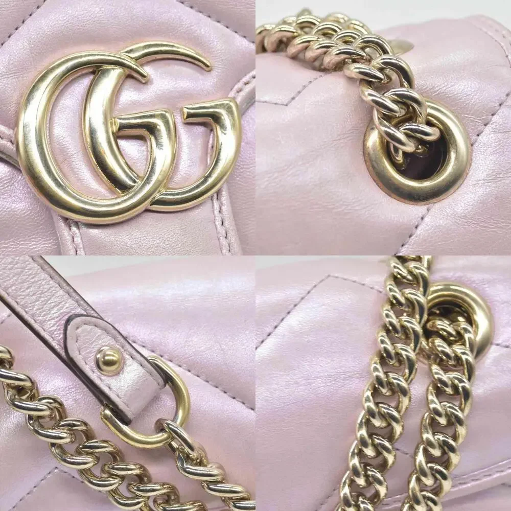 Gucci Iridescent Nappa Chevron Matelasse Small GG Marmont